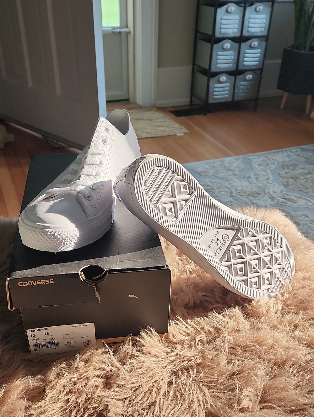 Converse Mens White Low-Top Canvas Sneakers